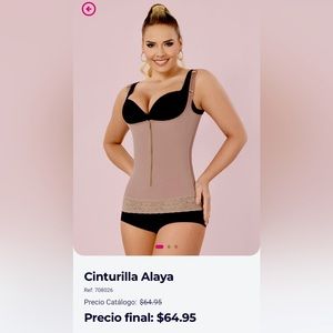 New TISSINI Alaya Waistband High Compression Full Zip Top Cocoa Size S